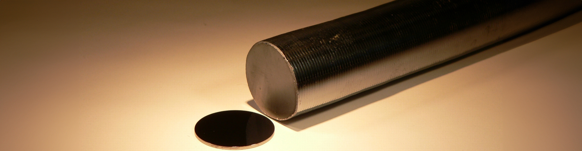 metal rod with sliver cut off